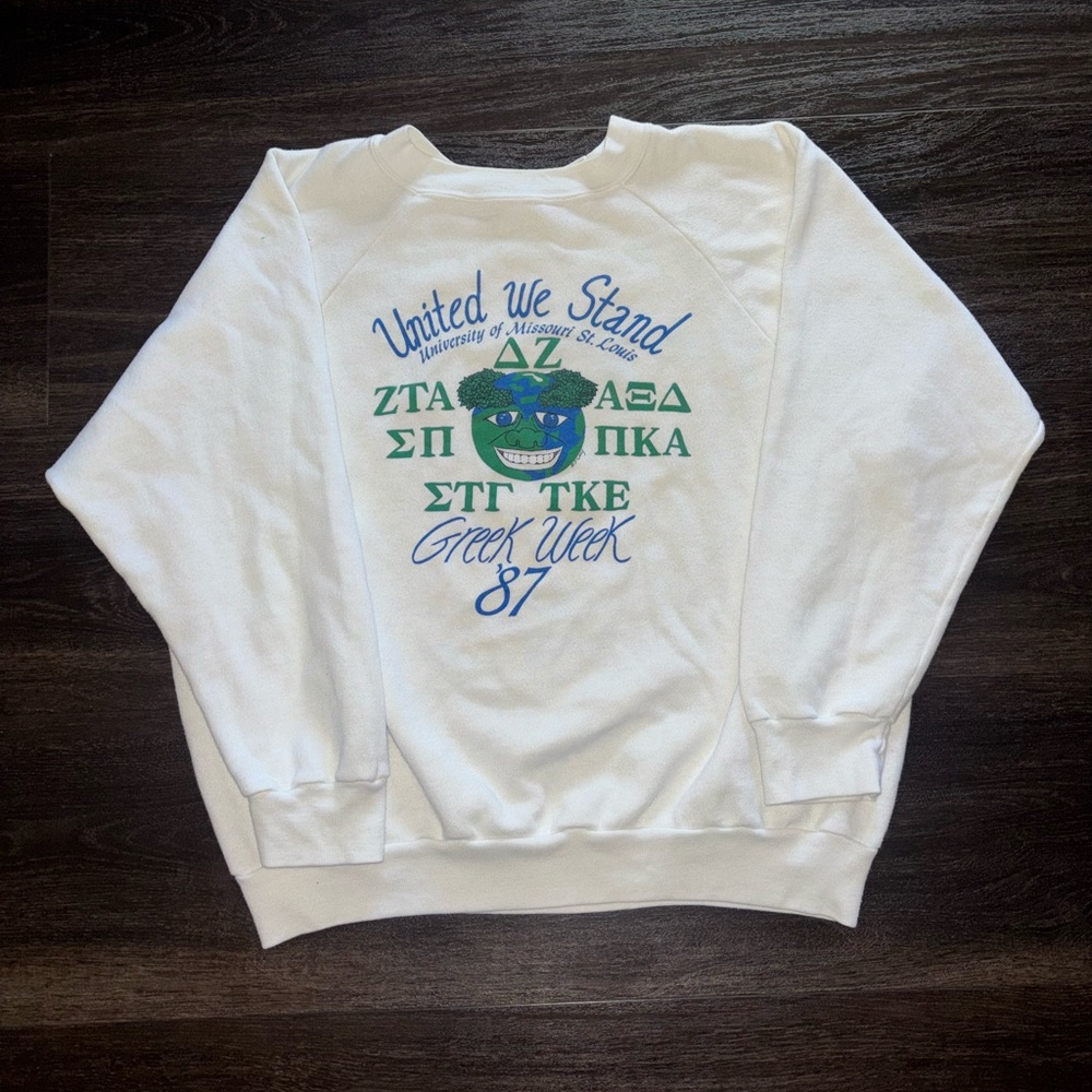 Vintage 80s United We Stand University Of Missouri Greek Week Crewneck